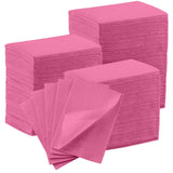 JMU 500 Dental Bibs, Dental Bibs Disposable 13 x 18, 2-Ply Paper 1-Ply Film, Fuchsia