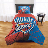 NORTHWEST Oklahoma City Thunder Officially Licensed NBA Comforter Set - Full/Queen & Twin/Twin XL - Soft Bedding with Team Logo 