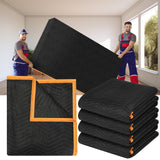 Aliceset 4 Pcs 80 x 144'' Extra Large Moving Blankets Heavy Duty Packing Blankets Quilted Shipping Furniture and Storage Pads Th