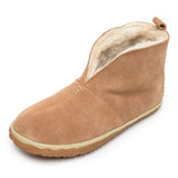 Minnetonka Women's Tucson Suede Pile-Lined Indoor and Outdoor Bootie Slippers 6 M Cinnamon