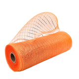 1 Roll Orange Deco Mesh Ribbon 10 in x 30 ft, Poly Mesh Rolls for Holiday Decorating DIY Door Wreath Supplies Christmas Tree Hal
