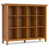 SIMPLIHOME Artisan Bookcase - 57 inch Tall 12-Cube Solid Wood Cube Organizer in Honey Brown, Transitional Storage Bookcase for L