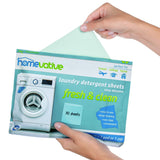 Homevative Laundry Detergent Sheets, 30 count, Easy Dissolve, Fresh clean, Eco package, HE compatible, Septic friendly, great f