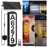 T-SUN Solar House Numbers for Outside Light up, Solar Address Sign - IP65 Waterproof Numbers for Address on House with 3 Lightin
