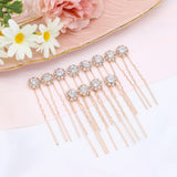 Ammei Headpiece Crystal Bridal Hair Pins Clips Wedding Hair Accessories Hair Set Jewelry With Rhinestone For Brides and Bridesma