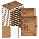 Resurhang 12 Pcs Book Lovers Gifts Bulk Spiral Library Due Date Notebook