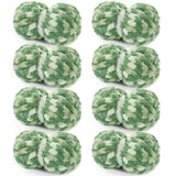 Hombys 8 Pack Giant Chunky Yarn for Crocheting and Knitting - Super Bulky, Soft, Fluffy, Plush, Fuzzy, Mixed Color Thick Chenill
