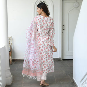 Gosriki Women'S Cotton Blend Straight Printed Kurta With Pant & Dupatta (Mogri White-Gs_Xxl_White_Xx-Large),White,2,B0CQCGQ91B