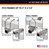 Ce Smith Trailer Pvc Boxed Post Guide-On, Black, 60''- Replacement Parts And Accessories For Your Ski Boat, Fishing Boat Or Sail