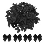 Mini Black Bows, 100 Pcs 1 Inch Black Ribbon Bow Mini Bows for Crafts Tiny Premade Bow for DIY Sewing Crafts Gift Wrapping Hair 