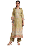 Libas Women'S Crepe Printed Straight Kurtas (29242O_Mustard