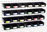 Right Arrange Pegboard Bins 24 Pack, Black - Hooks to Any Peg Board - Organize Hardware, Accessories, Attachments, Workbench, Ga