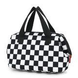 Smrcom Makeup Bag Cosmetic Bag For Women Girl Travel Makeup Bag Toilet Bag Zipper Organizer Bag Waterproof (Corduroy checkerboar