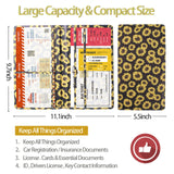 Car Registration and Insurance Card Holder - Leather Vehicle Glove Box Automobile Documents Paperwork Wallet Case Organizer for