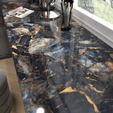 Black Marble Contact Paper Waterproof Removable Peel and Stick Wallpaper Film Marble Purple Contact Paper Roll Vinyl Self Adhesi