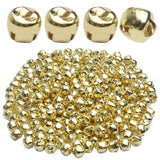 BronaGrand 300pcs Jingle Bells,6mm Craft Bells Bulk DIY Bells for Christmas Festival Decoration Home Decoration,Gold