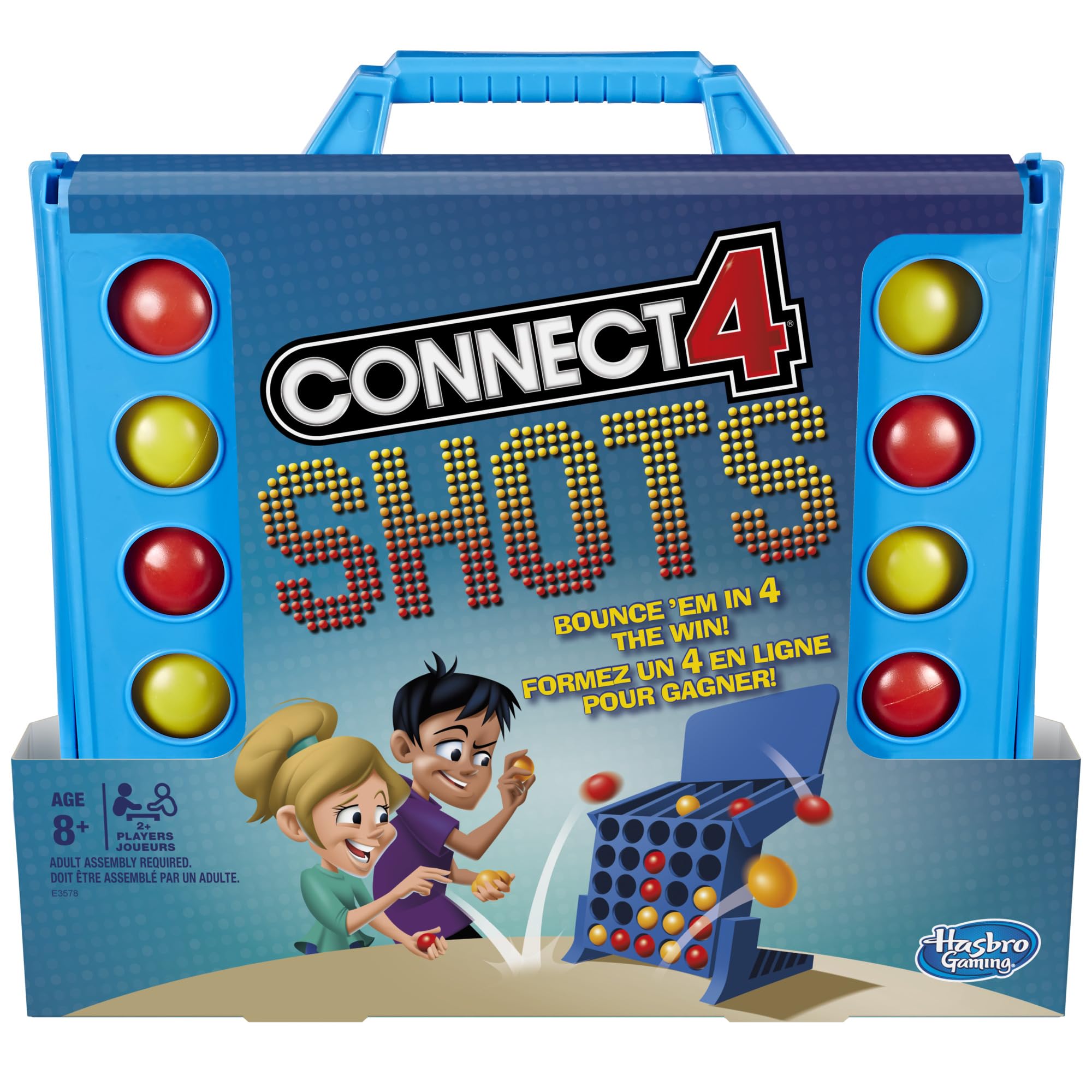 Hasbro Gaming Connect 4 Shots Board Game Activity for Kids Ages 8+, Active Games for Kids, Family Games for 2 Players, Kids Game