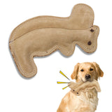 SPOT Dura-Fused Leather Squirrel Dog Toy - Real Leather & Jute Fabric, Double-Stitched & Durable, Soft Stuffed Squeaky Interacti