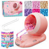 ETUDAW Bead Spinner, Rechargeable Electric Clay Bead Spinner Kit for Bracelet Making, Beginner Clay Beads Kit with Dual Needles 
