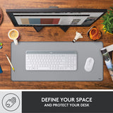 Logitech Desk Mat - Studio Series, Multifunctional Large Desk Pad, Extended Mouse Mat, Office Desk Protector with Anti-slip Base