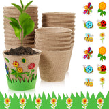 Jecery 12 Sets Garden Paper Craft Kit DIY Foam Flower Pots, Flower Planting and Growing Kit for Spring Summer Early Graduation D