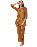 Toplot Co-Ord Set For Women Printed Straight Kurta With Pant (Simple-Pair-5141-Yellow-M),Yellow,,B0CGR84FJZ