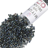Miyuki Delica Seed Beads - Size 11/0 (1.6 mm), DB0006, Gunmetal Iris, 7.2 g, Approx. 1440 Beads, Made in Japan