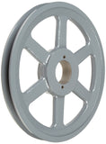 TB Woods BK45 FHP QT Bushed VBelt Sheave, B Belt Section, 1 Groove, QT Bushing required, Cast Iron, 4.25 OD, 5890 max rpm