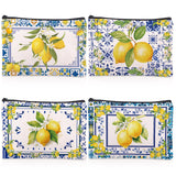 Amalfi Coast Souvenir Makeup Bags - Italy Travel Gifts Lemon Themed Party Gifts Accessories Amalfi Coast Boho Cosmetic Bags for 