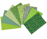 Jukway 8Pcs 20 x 20 Inch Sewing Fabric Squares, Cotton Crafts Fabric Bundles Floral Patterns Printed Tissue Patchwork Fabrics Sq