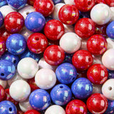 ANCADN 16mm Acrylic Beads 100pcs Chunk Bubblegum Bead Beads for Pens for Necklace Jewelry Bracelets DIY Crafts Making (bluered)