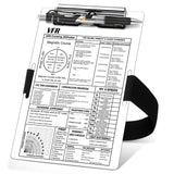 Feifeiya Aluminum Pilot Kneeboard Vfr Aviation Knee Boards Notepad Pilot Writing Board with Pen Holder and Elastic Strap for Pil