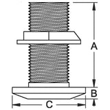 Groco 1 1/2 Bronze Thru-Hull Fitting With Nut