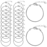 Forise 20pcs snake chain Charm Bracelet kit Chains with Lobster Clasp Extender Chain for DIY Women Jewelry Making Gifts Supplies