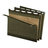 Pendaflex ReadyTab Hanging Folders, 1/5 Tab, Letter, Green, 25/Box (PFX42590)