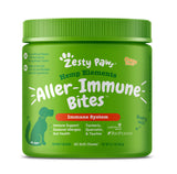 Zesty Paws Allergy Immune Soft Chews + Hemp Seed for Dogs - with Turmeric, Cod Liver Fish Oil, Beta Glucan, Vitamin C & Querceti