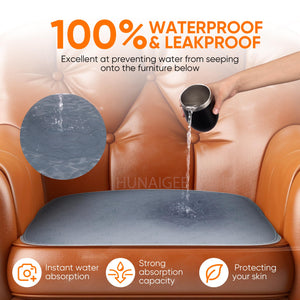 HUNAIGEE Waterproof Chair Pads for Incontinence Absorbent Seat Protector Pads for Adults Washable Chair Protector Pads Chucks Pa