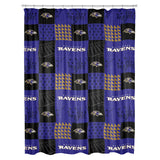 NORTHWEST NFL Colorblock Shower Curtain, Baltimore Ravens