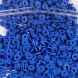 2000pcs Royal Blue Clay Beads 6mm for Bracelets Making Flat Round Polymer Clay Bead Heishi Beads for Jewelry Making Earring Brac