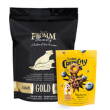 Fromm Adult Gold Dry Dog Food 5 lb Bag & Crunchy Os Blueberry Blasts Dog Treats 6 oz Bag - Chicken Recipe