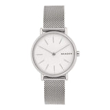 Skagen Womens Signatur Lille TwoHand Silver Stainless Steel Mesh Band Watch (Model: SKW2692)