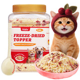 Wellix Dog & Cat Food Topper - Cranberry Treats Freeze Dried Egg Yolk & Chicken Flavor Low Calorie - Support Kidney Bladder & Ur