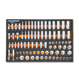 GEARWRENCH 85 Piece 3/8 Drive Master SAE Socket Set in Foam Storage Tray GWMSSKT38SAE