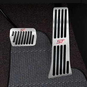 Hecotrax for Ford Explorer 2025 2024 2023 2022-2020 Aluminum Performance Pedals Set Non-Slip Accelerator and Brake Pedals Cover 
