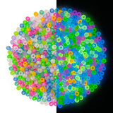 God-woowgo Pony Beads Glow in The Dark 860PCS Neon Beads, Friendship Bracelet Beads 9mm Luminous Bulk Beads for Hair Braiding, C