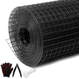 Wirewonders Black Hardware Cloth 1inx48inx100ft, Chicken Wire Fencing, 17Gauge, Vinyl PVC Coated Mesh, Welded Wire mesh, Perfect