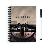 Anuman Reusable Wiro Spiral Unruled Notebook Diary Journal Daily Fitness Tracking Blank Pages A5 (Size 5.5X8)