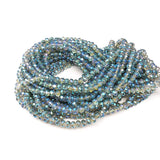 Chengmu 4mm Clear Green Rondelle Glass Beads for Jewelry Making AB Colour 1200pcs Faceted Briolette Shape Crytal Spacer Beads As