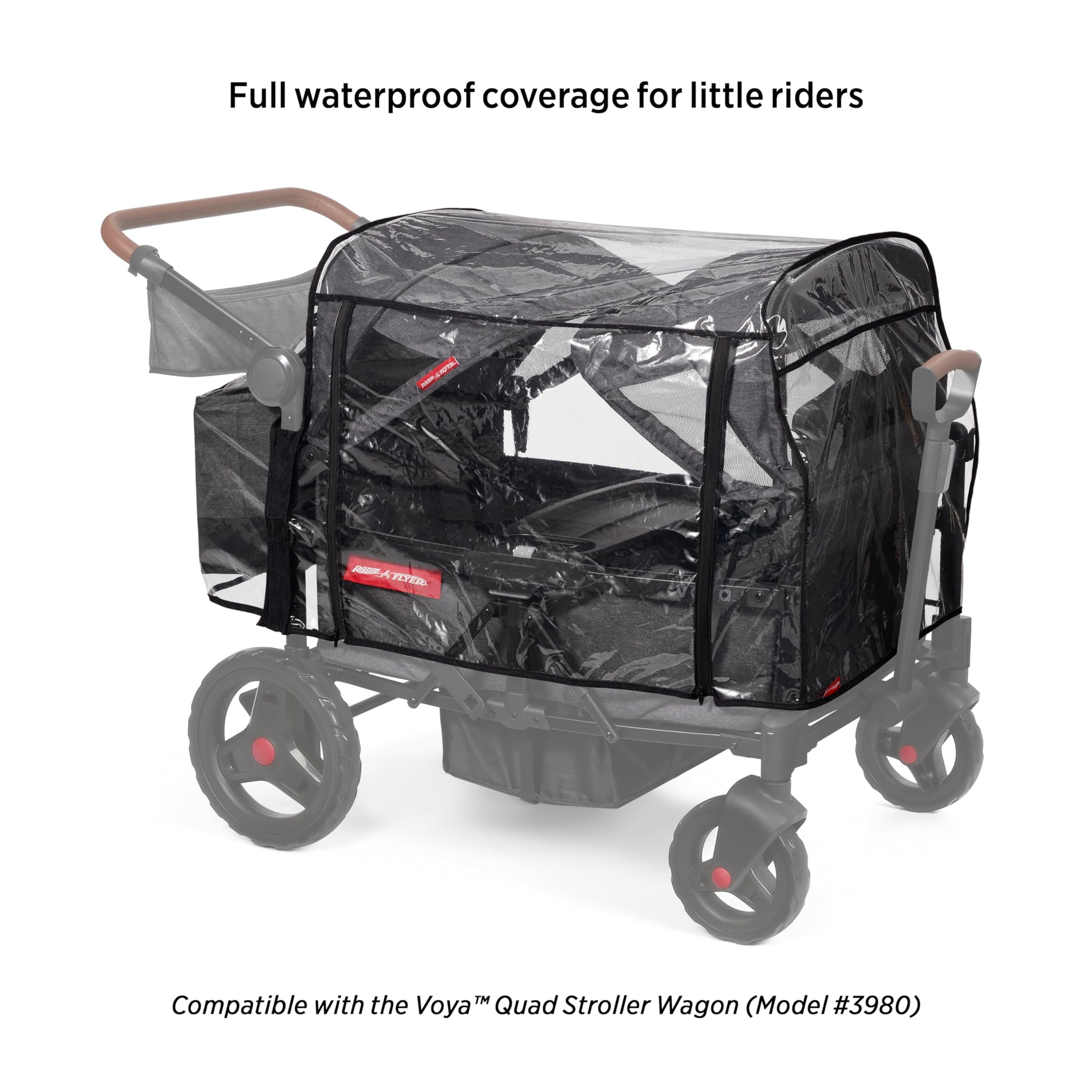 Voya Rain Cover with Bag, Radio Flyer Stroller Wagon Rain Cover