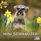 Miniature Schnauzer Calendar 2027 by MegaCalendars - Monthly Dog Breed Wall Calendar, Made in USA